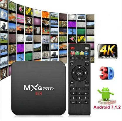 MXQ Pro 4K Ultra HD 64Bit Wifi Android 7.1 Quad Core Smart TV Box Reproductor Multimedia