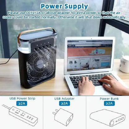 Portable Fan Air Conditioner USB Electric Fan